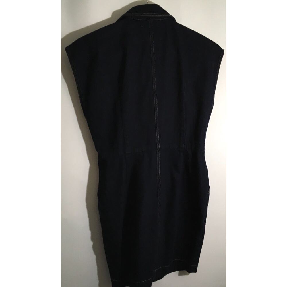 Les Coyotes De Paris Dory Women's Size 36 Dark Denim Button Front Mini Dress - Picture 5 of 6